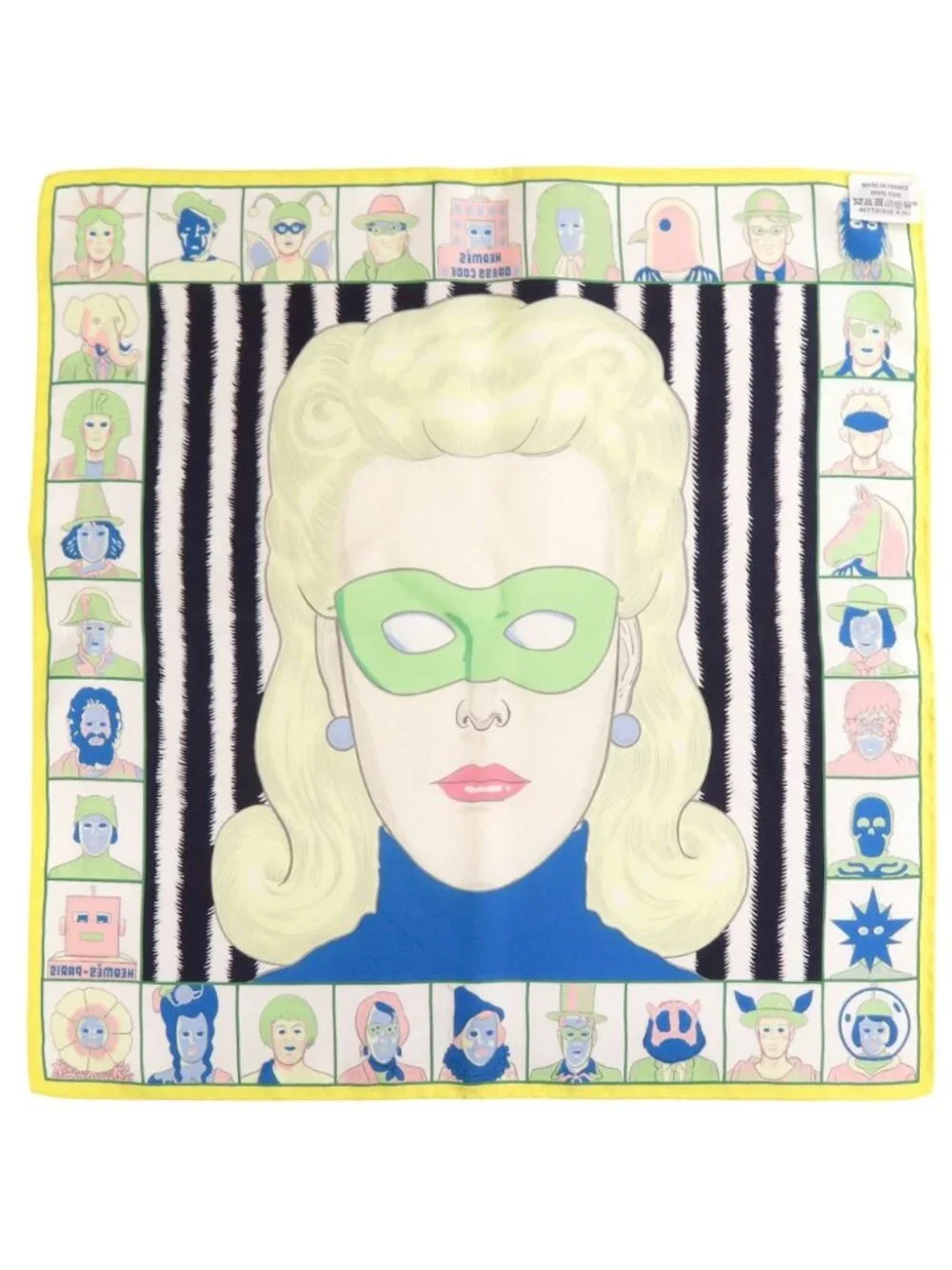 Hermes Petit Carre 45 Dress Code Scarf Silk Multicolor